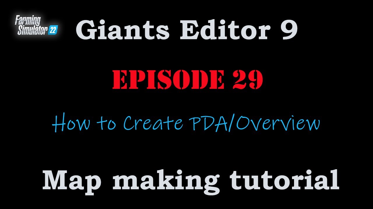 EP29: Hooray for PDA's! How to create the Overview.dds