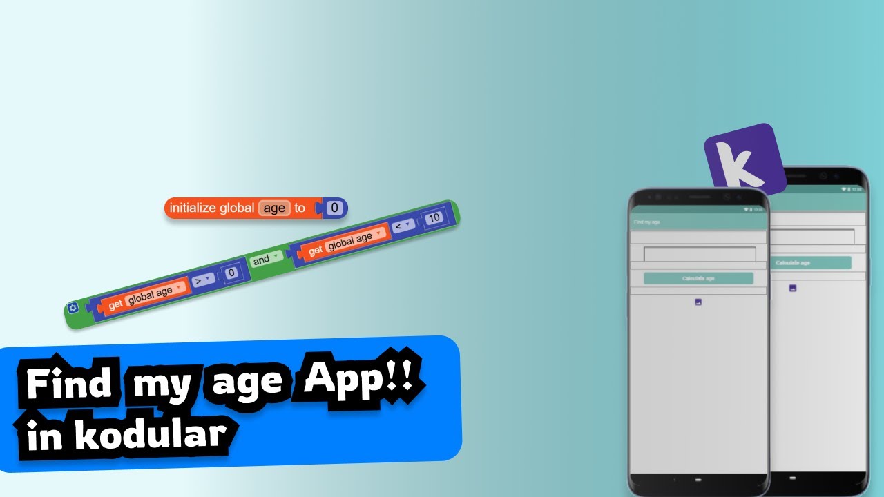 New application!! FIND MY AGE : kodular tutorial