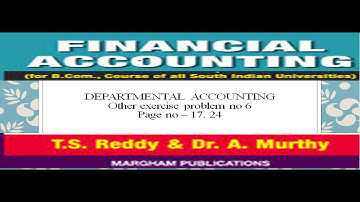 Departmental Accounting Other Exercise Problem No 6