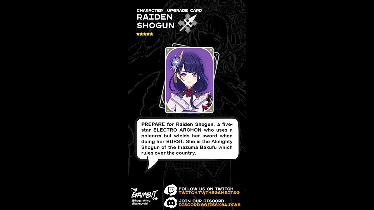 Prepare for Raiden Shogun 