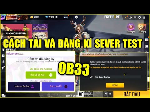 (Free Fire) Cách Tải Và Đăng Kí Sever Test OB33, Cách Nhập Mã CLOSED BETA KEY | Star Jinx Gaming