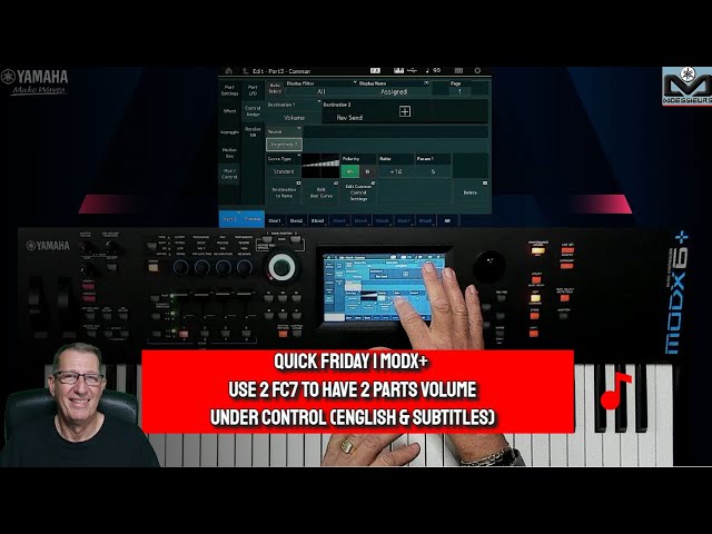 How to use 2 FC7 pedals to control 2 parts volume and keep faders