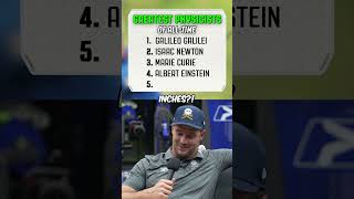 Bryson DeChambeau Guesses the Top Five GREATEST Physicists ⛳