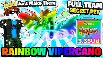 RICH NOOB Makes Full RAINBOW VENUS VIPERCANO Team In Roblox Clicker Simulator