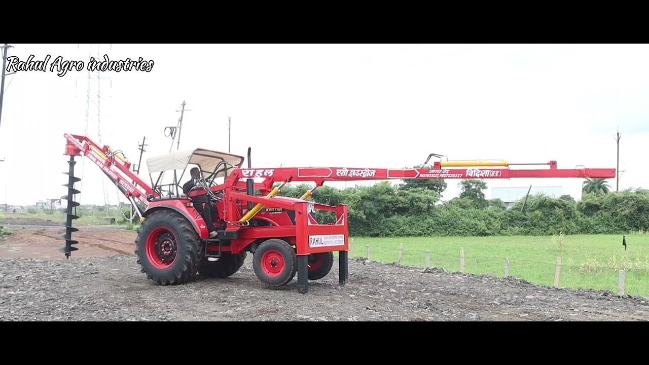 Rahul Agro Industries Vidisha | Pole Erection Machine Handling Attachment for KARTAR  5936 Tractor