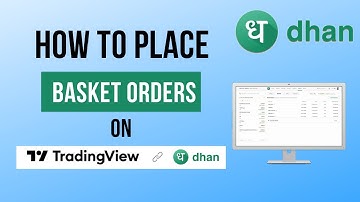 How to place Basket Orders in Dhan TradingView Platform || IN HINDI @DhanHQ
