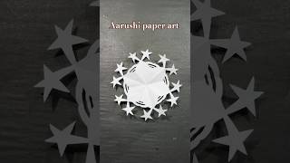 how to make beautiful snowflake ❄️ paper cutting art 🌼#aarushipaperart #craft #creative #viral #art