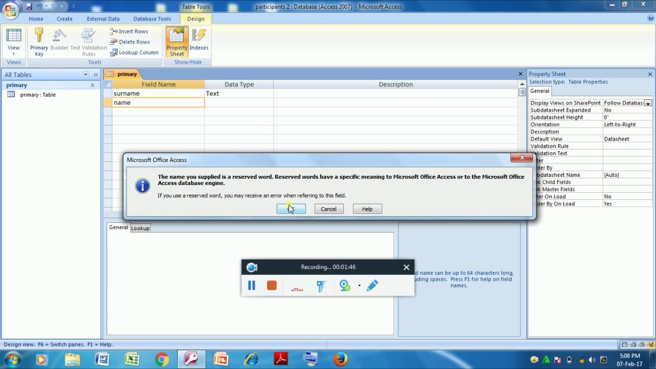 Creating a database and queries in Ms Access - YouTube