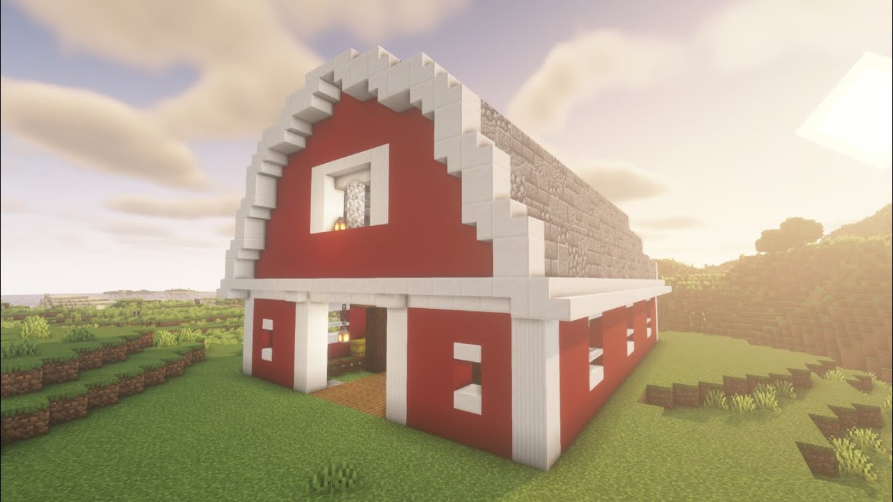 Minecraft | How To Build a Red Barn