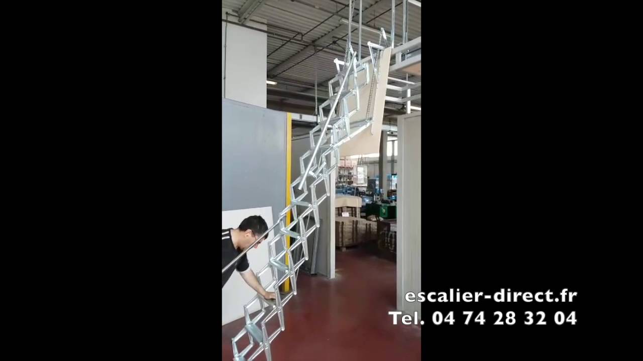 Escalier de meunier rabattable: escalier direct matisère youtube