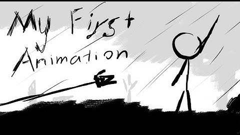 My first Animation drawing (stick man animation with krita)