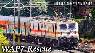 WAP7 Rescues WAP7 | Brindavan Express | #indianrailways
