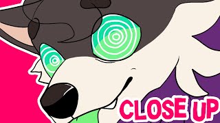 Close up animation meme (flashing colors warning)