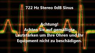 722 Hz Sinus Sound Test 0dB Stereo Beeper Wave Sound