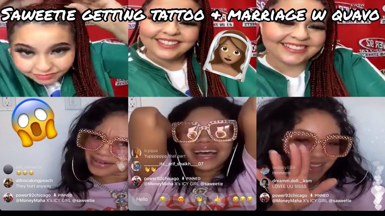 Saweetie says shes getting Quavo name tattooed after marriage on
