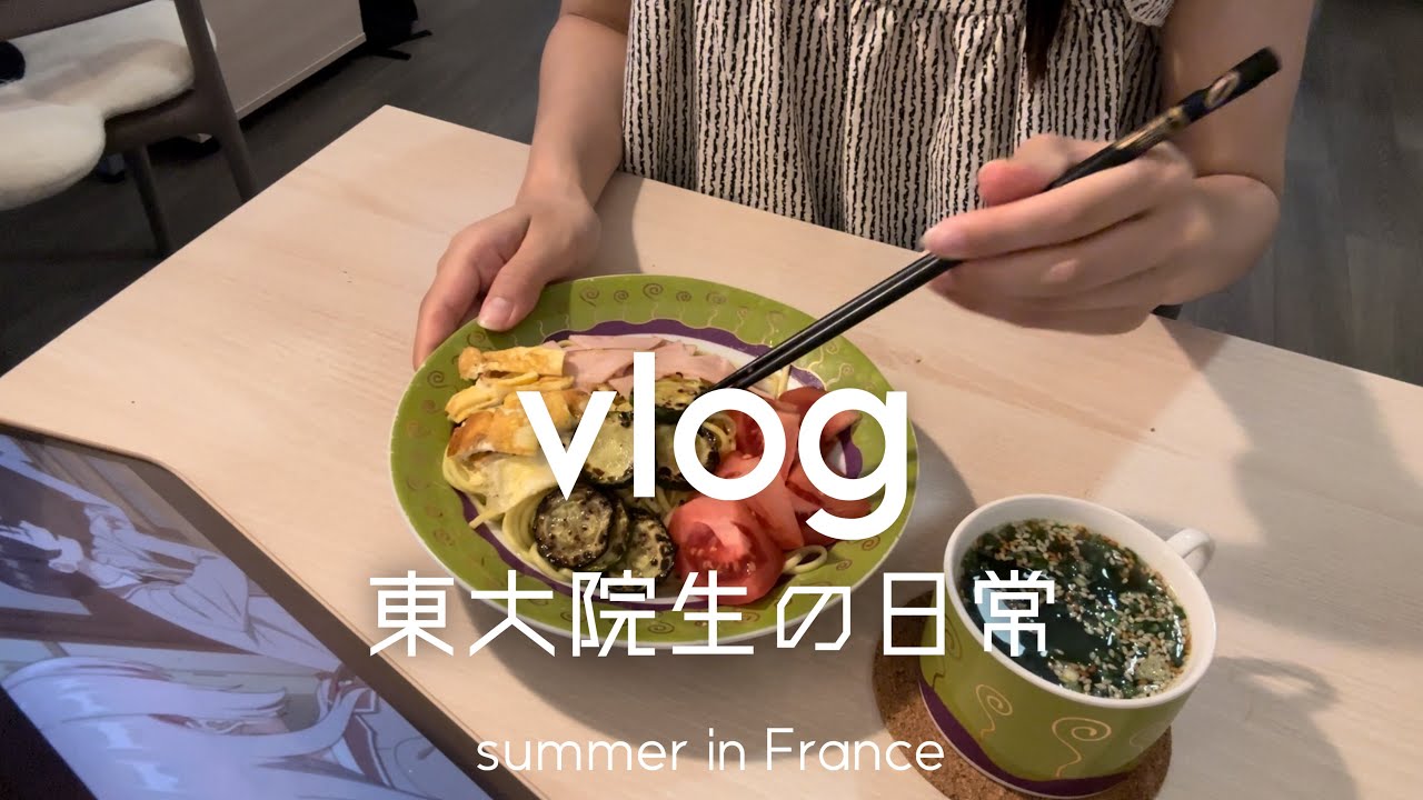vlog | フランス留学中の夏の日常🇫🇷, 研究に追われる日々, オリンピック観戦⚽️