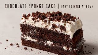 Chocolate Sponge Cake - Easy to make at home