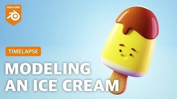 Ice Cream created in Blender | 3D Timelapse Process | by 3D artist Søren Juhl