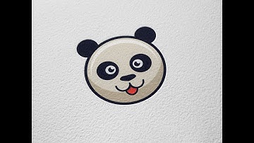 Cute Panda Icon/Badge Adobe Illustrator Tutorial