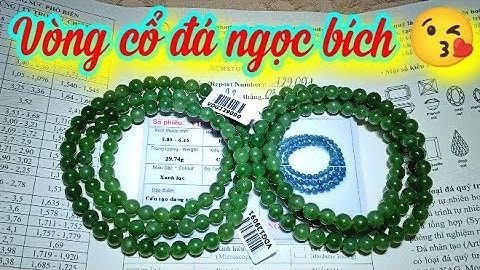 Đá ngọc bích 6ly rất đẹp 😍 1.268k 1 chiếc vòng cổ đá ngọc bích có giấy kiểm định kèm theo