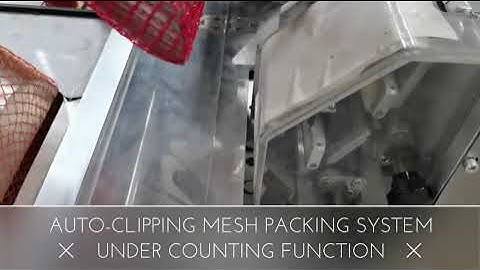 Auto clipping mesh packing system under counting function