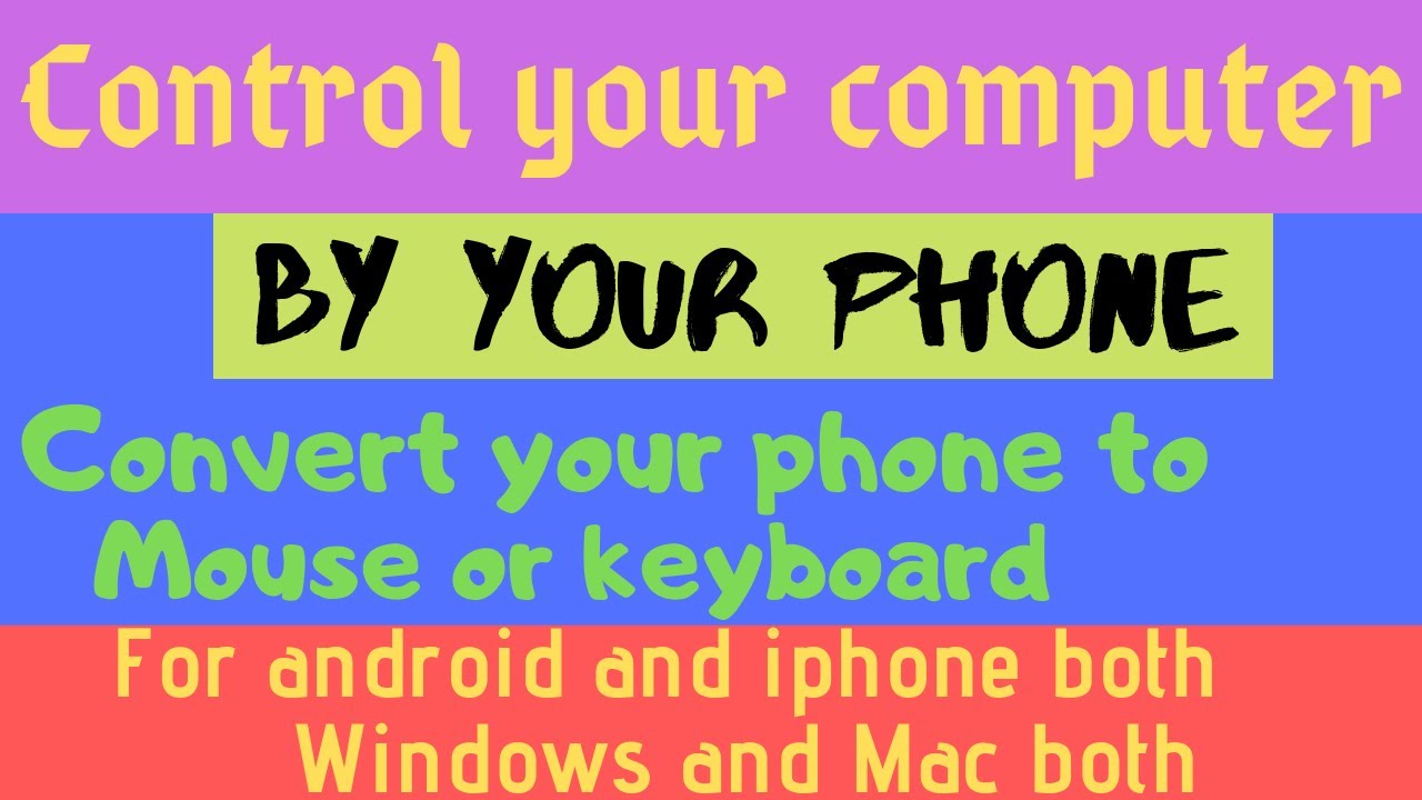 Control your PC from your phone I Turn your phone to mouse or keyboard