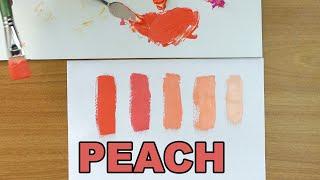 How To Make Peach Pink Paint Easy With Acrylic Colors