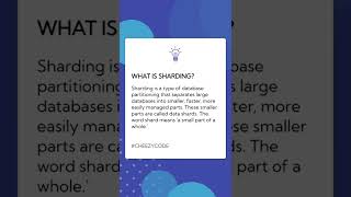 What is Sharding| CheezyCode Shorts #shorts