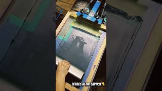 Printing on barber cape Screen printing #asmr #craftsmanship #screenprinting カットクロス シルクスクリーン