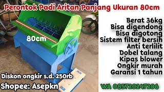 Mesin Perontok Padi Gendong Mini/Jumbo Lebar 80cm Aritan Panjang 2 Putra