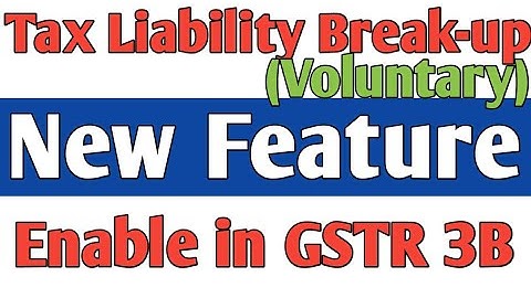 New Feature Enable in Gstr3B Tax Liability Break Up (Voluntary) & Interest Calculator for Delay File