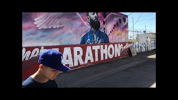 Nipsey Hussle airbrush T-shirt. Draw the Line Arts