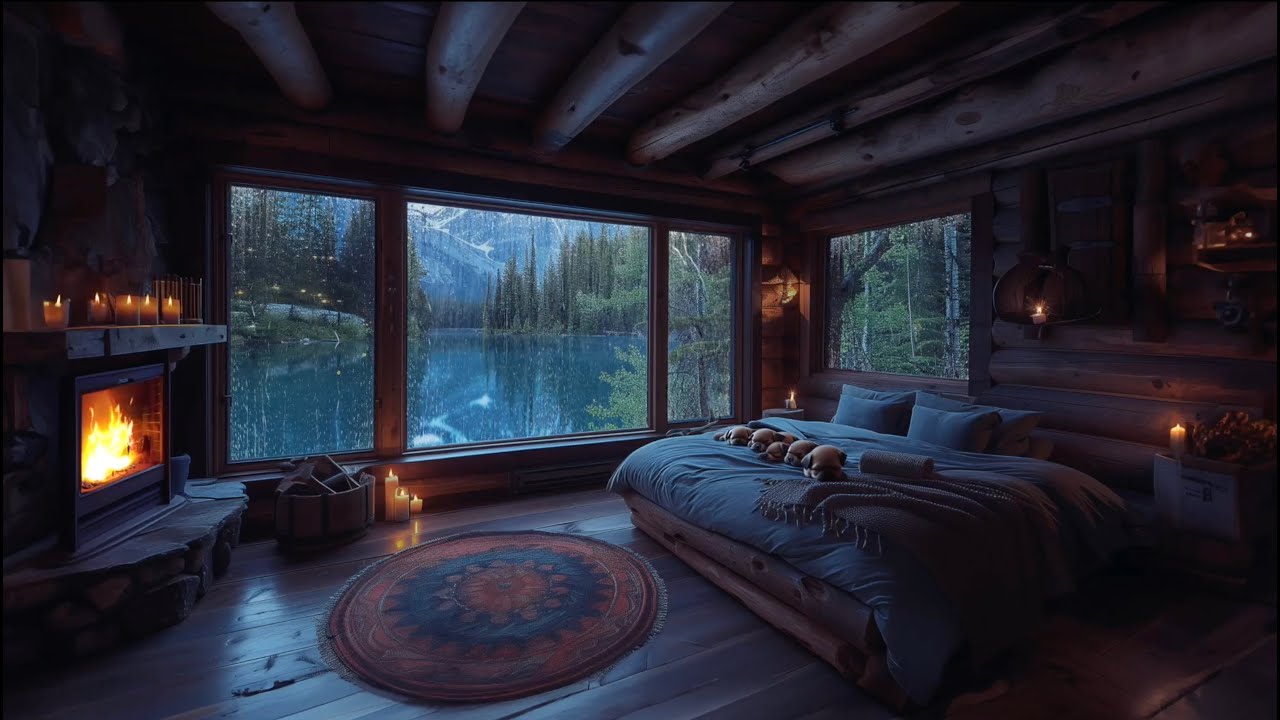 Log Cabin Ambience › Rain Sounds › Fireplace Crackle for Deep Sleep ...
