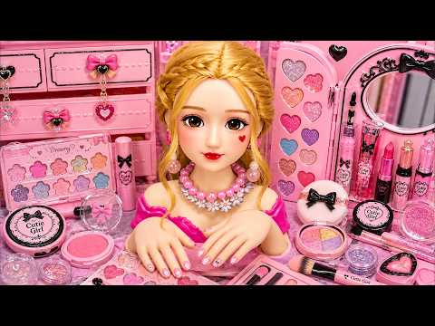 Satisfying Unboxing Pink Makeup Kit Set Toys, Barbie Princess toys Review | ToyToy ASMR