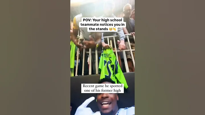 This NFL player spotted his former high school teammate in the crowd! #shorts #nfl #highschool