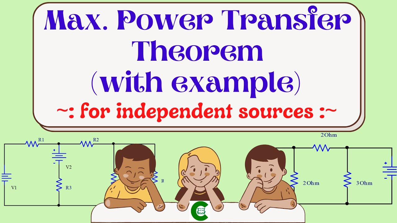 Maximum Power Transfer theorem | Application of Network Theorems (Lec7 ...