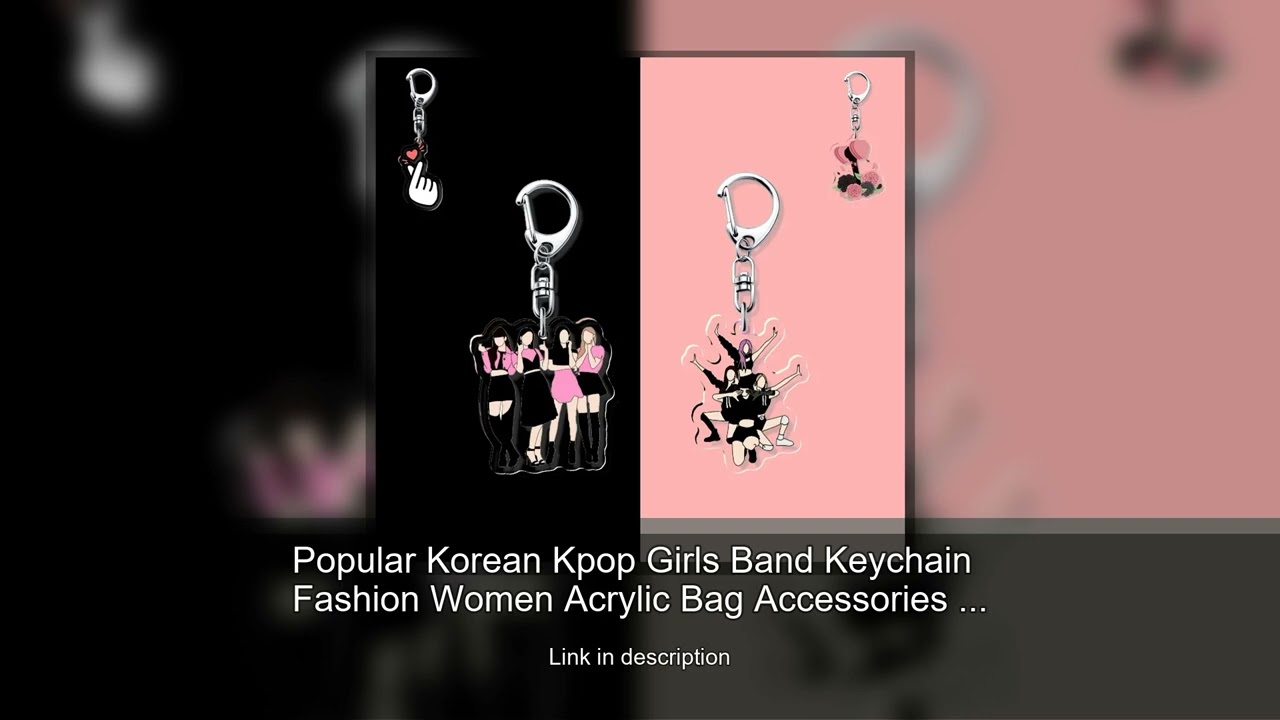 Popular Korean Kpop Girls Band Keychain Fashion Women Acrylic Bag Accessories Bag Key Chain Rin