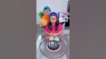 Yes Or No cake eating challenge with babu 😋#viralshorts #cakeeatingchallenge
