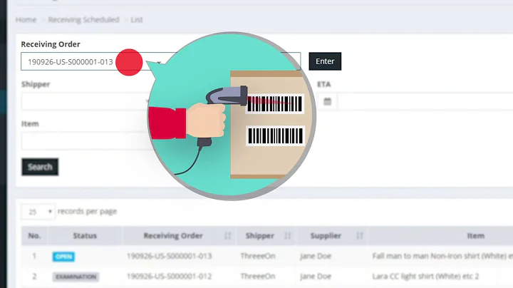 ThreeOn WMS - #01 Receiving