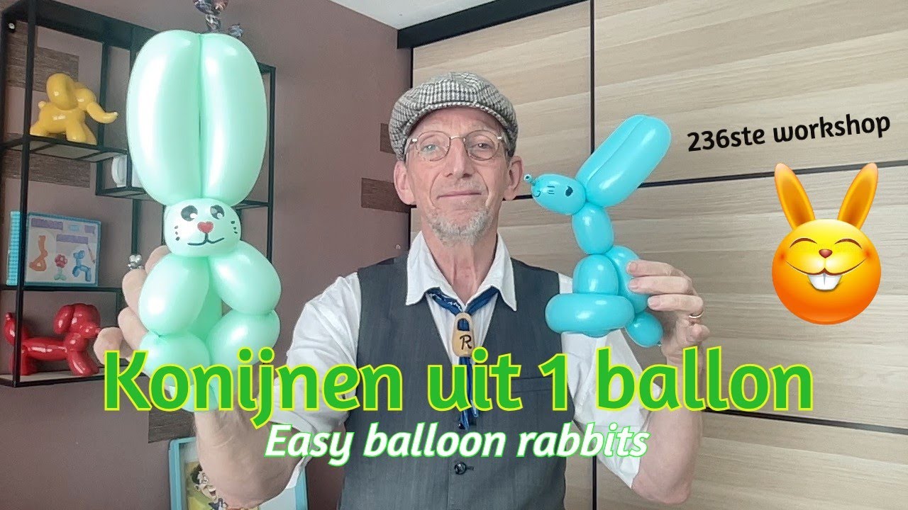 Easy balloon rabbits \Ballonworkshop /de Haagse ballonnenboer (236ste ...