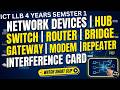 NETWORK DEVICES | HUB | SWTICH | ROUTER | BRIDGE | GATEWAY | MODEM | REPEATER | INTERFERENCE CARD