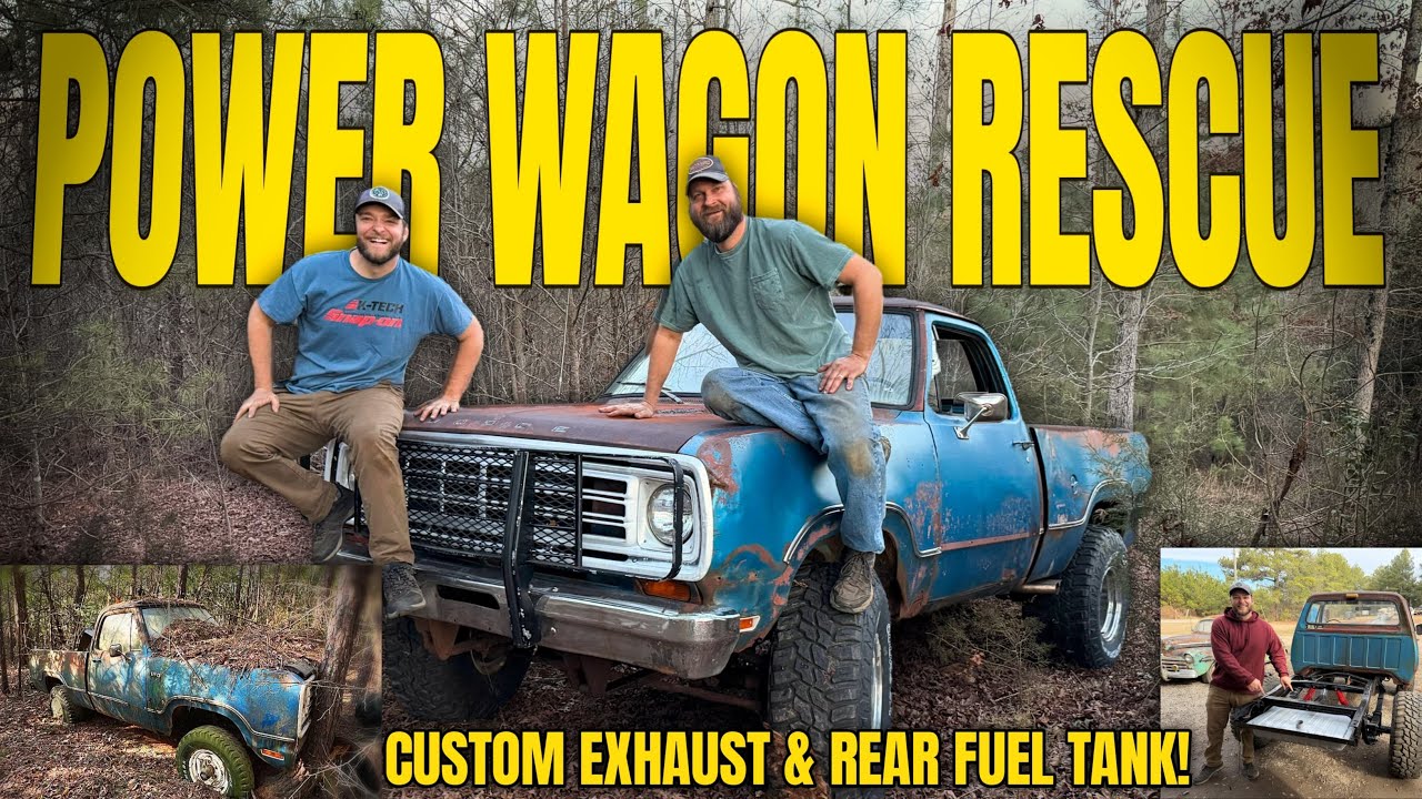 ABANDONED Dodge Power Wagon gets a Rear Mounted Fuel Tank & Custom Exhaust!