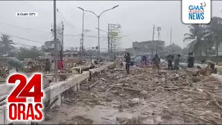 Steel Bridge Nasira Ng Ragasa Ng Ilog Mga Sasakyan Inanod Ng Baha  24 Oras