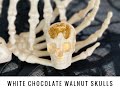 🇺🇸White Chocolate Walnut Skulls ☠️ 🇫🇷Chocolat Blanc + Noix | Tête de Mort🧠 Halloween