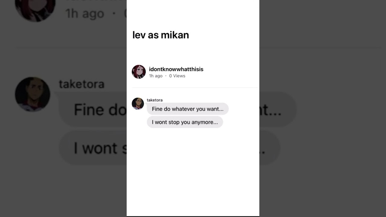 Lev as mikan||haikyuuxdanganronpa skit//mikan snaps