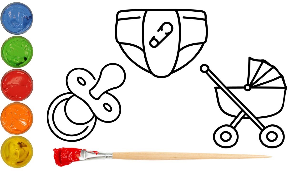 Color and Learn BABY ACCESSORIES Drawing, Painting & Coloring for