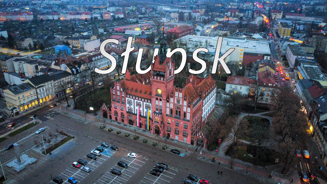 Słupskie Stare Miasto z Drona