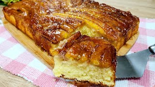 FAÇA BOLO DE BANANA FOFINHO COM CARAMELO ASSIM ! RÁPIDO E SUPER FOFINHO E GOSTOSO