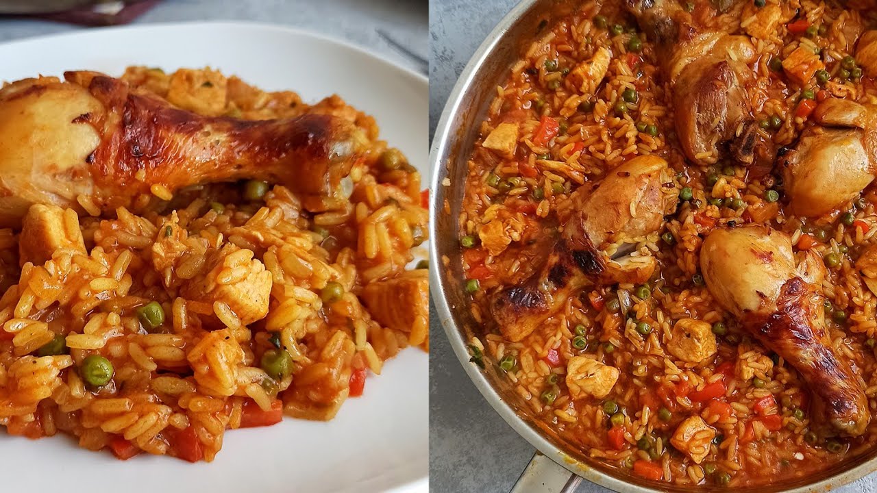 Riz au poulet façon paella / рис с курицей в стиле паэлья 😋