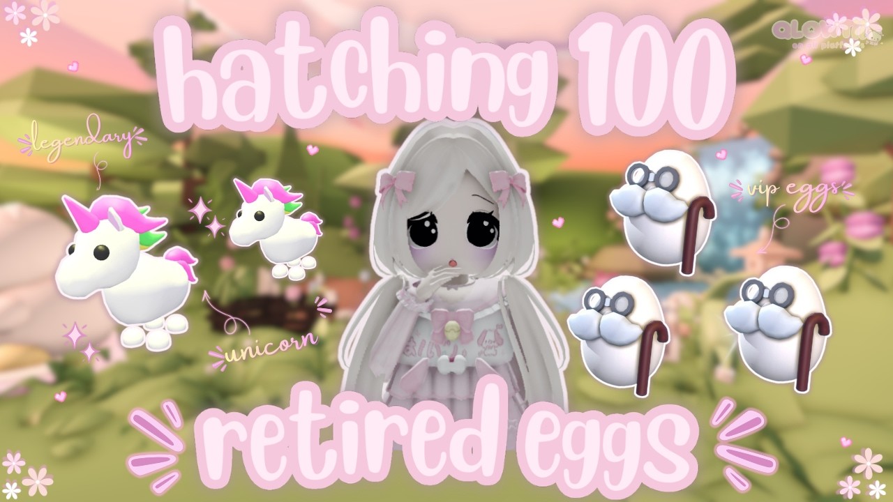 Hatching 100 RETIRED EGGS in Adopt Me!